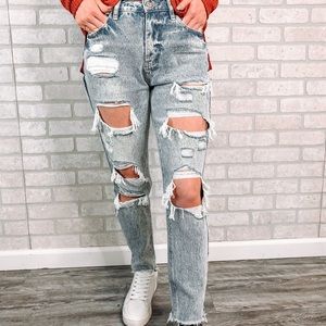 Holy Acid Wash Mom Jean